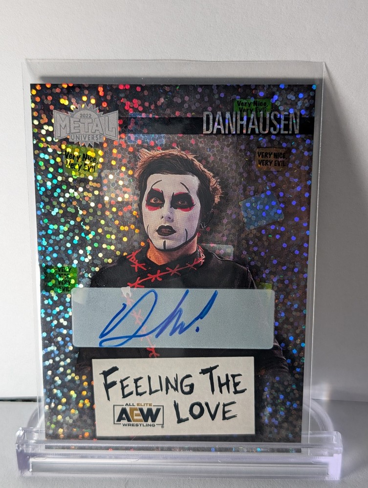 2022 SkyBox Metal Universe AEW #FL-4 Danhausen Feeling the Love Auto Not Cursed
