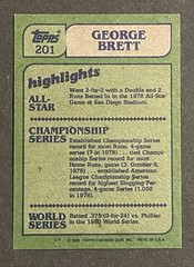 George Brett~Lot of 3~1980 Topps Burger King #13~1981 Topps #700~1982 Topps #201