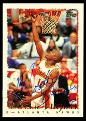 Mookie Blaylock #219 signed 1995 Topps Score Board Embossed Authentic Autograph