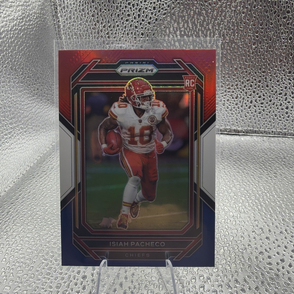 2022 Panini Prizm – Rookies Isiah Pacheco #352 Red White & Blue Prizm (RC)
