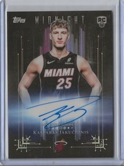 KASPARAS JAKUCIONIS 2025-26 Topps Midnight Dark Marks RC Rookie Auto Bucks #1
