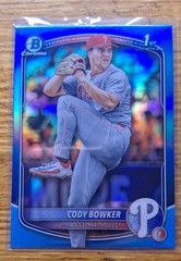 2025 Bowman Draft Cody Bowker Sky Blue Refractor BDC-140 Chrome RC Rookie Card
