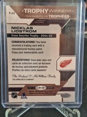 2020-21 OPC O-Pee-Chee Nicklas Lidstrom Trophy Winners PATCH #P-14 Conn Smythe