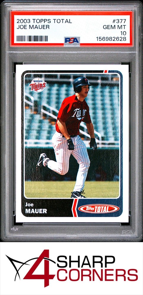 2003 TOPPS TOTAL #377 JOE MAUER HOF PSA 10