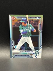 Edwin Arroyo 2021 Bowman Draft 1st Edition Sky Blue Foil #BD-74 Reds Mariners
