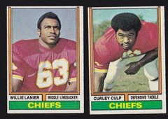 2 EX-EXMT CHIEFS LOT 1974 TOPPS #433 480 CURLY CULP WILLIE LANIER NICE CORNERS