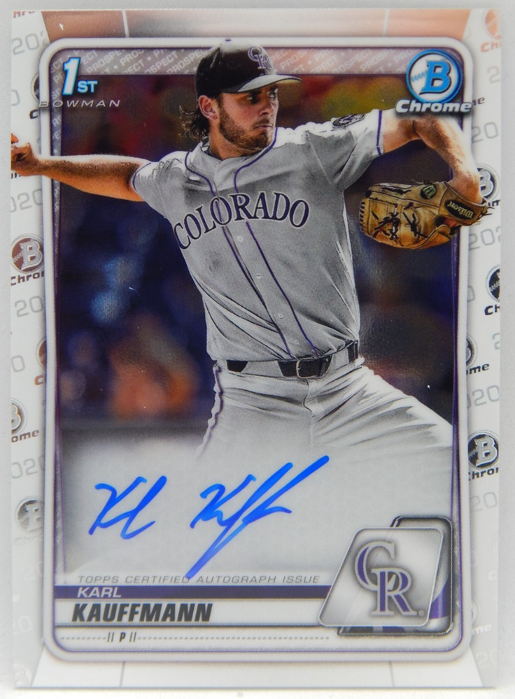 2020 Bowman Chrome Baseball – Bowman 1st Auto #CPA-KK Rockies – KARL KAUFFMANN