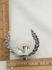 Victory Wreath Trophy Topper Riser – Plastic Silver and Fancy – 2 3/4&Prime; Tall .