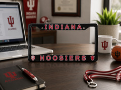 Indiana Hoosiers License Plate Frame Cover – Black – EliteAuto3K