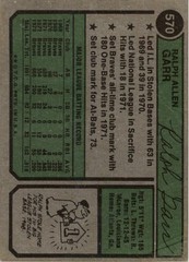 1974 Topps #570 Ralph Garr – FAIR