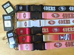 San Francisco 49ers NFL Lanyard Key Ring Keychain ID Holder