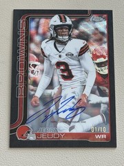 2025 Topps Chrome – Jerry Jeudy #68 Black Wave Refractor On Card Auto 01/10