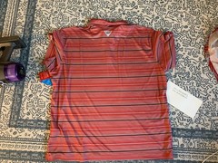 NEW OSU Columbia Ohio State Buckeyes Polo XL Striped PFG 50 UPF NWT $65 XL XXL