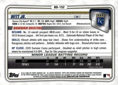 2020 Bowman Chrome Draft Sapphire #BD152 Bobby Witt Jr. RC – NM-MT