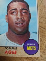 1968 TOPPS #465 TOMMIE AGEE NEW YORK METS HIGH NUMBER # SP WOW 4TH YEAR RARE