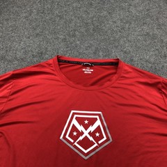 DC Defenders Shirt Mens 3XL Red Long Sleeve Graphic Performance Top UFL Football