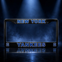 New York Yankees License Plate Frame Cover – Black – EliteAuto3K