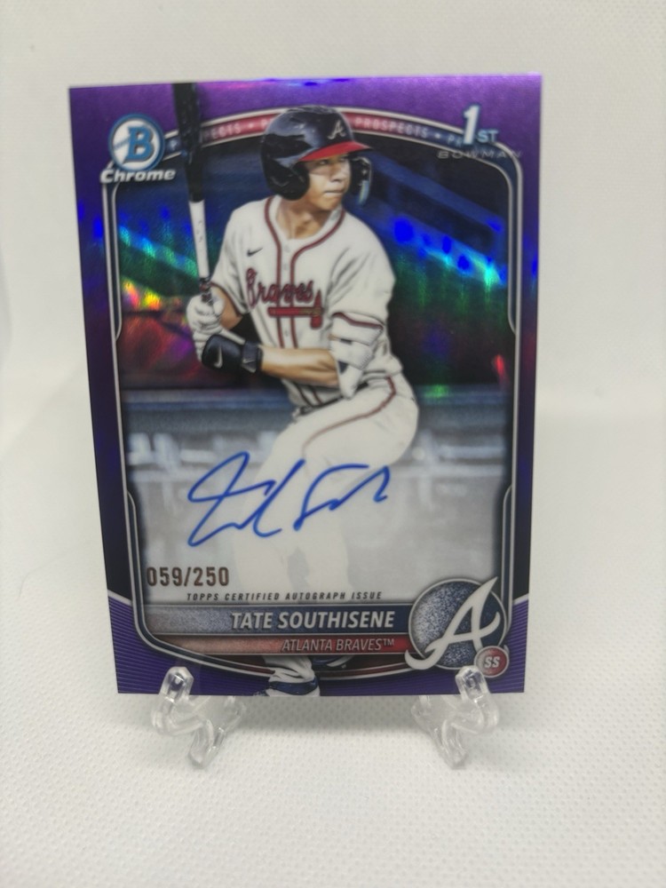 2025 Bowman Draft Tate Southisene Chrome Auto Purple Refractor 1st #/250 Braves