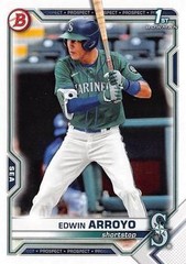 Edwin Arroyo 2021 Bowman Draft #BD-74 Seattle Mariners