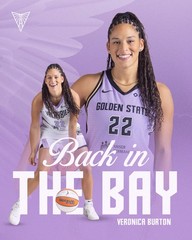 VERONICA BURTON 8×10 Photo WNBA BASKETBALL-GOLDEN STATE VALKYRIES