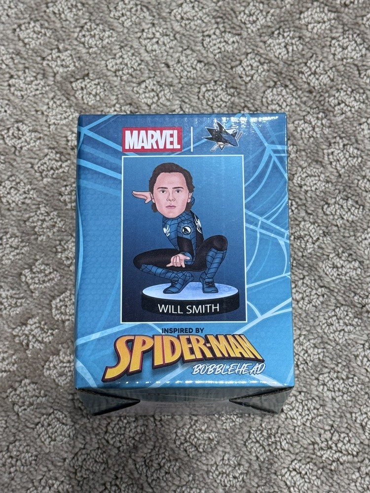 San Jose Sharks Will Smith Spider Man Bobblehead Promo Giveaway 4/4/26