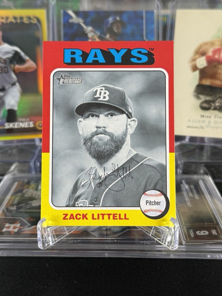 2024 Topps Heritage #713 Zack Littell B&W Variation PR/75 SSP