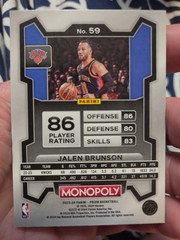 2023-24 Panini Prizm Monopoly BASKETBALL #59 Jalen Brunson