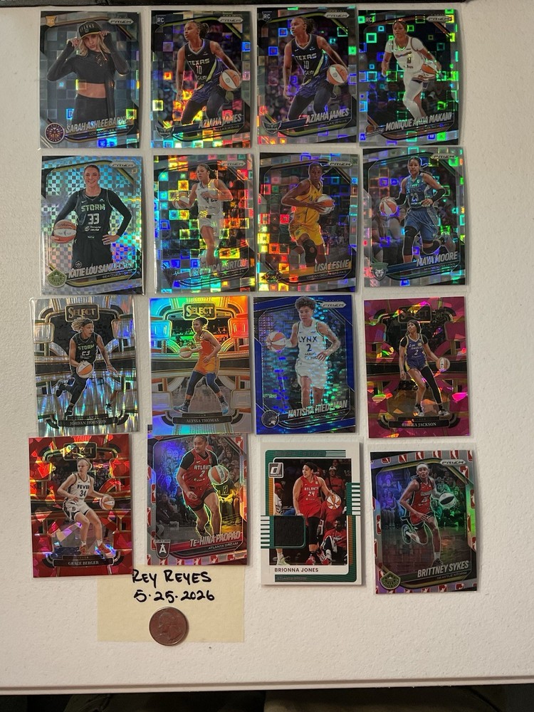 2024-25 WNBA PRIZM/SELECT LOT OF 16 PANDORA/RED/PINK ICE PRIZMS