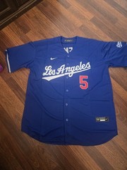 Freddie Freeman #5 Jersey Stitched BLUE Jersey L,XL