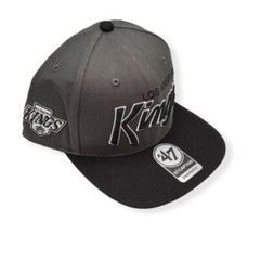 &rsquo;47 Los Angeles Kings Captain Crosstown Script Charcoal Adjustable Snapback Hat