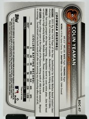 2025 Bowman Draft #BDC-47 Colin Yeaman Chrome Blue Refractor #/150