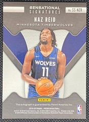 2019-20 Panini Prizm Sensational Signatures Naz Reid Auto Timberwolves