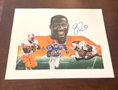 Errict Rhett Bucs Autographed Lithographed Rare Poster #291 of 300 19×24 Inches