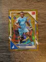 2025-26 Topps Chrome Bundesliga #47 Bazoumana Toure Gold Wave #/50 Rookie RC