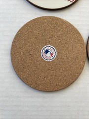 VINTAGE – CALIFORNIA ANGELS MLB – COASTERS SET OF 6, – 4¼ » Diameter