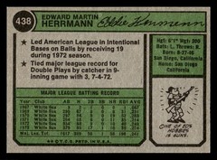 1974 Topps #438 Ed Herrmann Chicago White Sox NR-MINT
