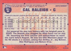 2026 TOPPS MLB – Cal Raleigh – 1991 35th Anniversary Insert #T91-88 Mariners