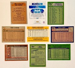 (9) Rod Carew VINTAGE HOF LOT 1980 Topps BURGER KING 1982 1983 Donruss /2023