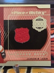 Jaromir Jagr 2015-16 Upper Deck A Piece of History 1000 Point Club Jersey #PC-JJ