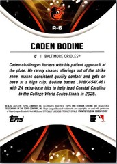 2025 Bowman Draft Caden Bodine Axis #A-6 Orioles MLB Baseball NM