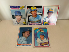 LOT OF 5 JERRY AUGUSTINE 1970s cards Rookie 577 357 596 243 46 MILWAUKEE BREWERS