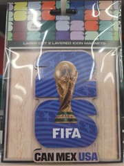 Official FIFA World Cup 2026 Laser Cut 2-Layered Icon Magnet CAN MEX USA Blue