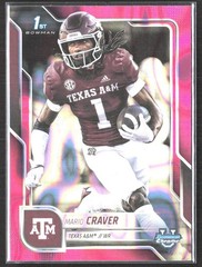 2025 Bowman University Chrome #165 Mario Craver Pink Lava Refractor