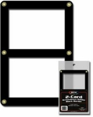 One New BCW Black Border Screwdown Double Trading Card Holder 2 card frame