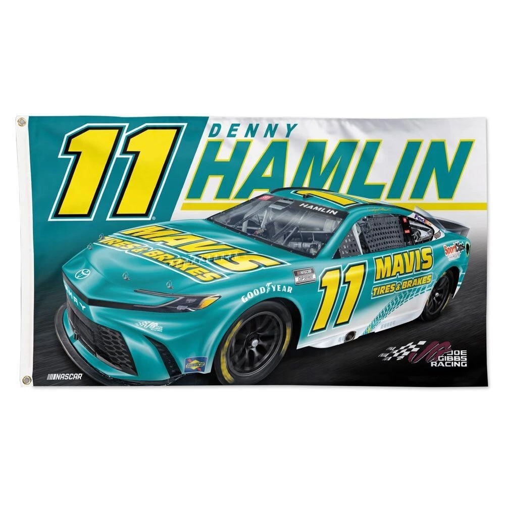 Denny Hamlin #11 Nascar Car Racing 2×3,3×5 FT Flag Wall Decore USA Shipping