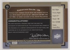 2012 SP Signature Edition Christian Colon #KC13 Auto nf0