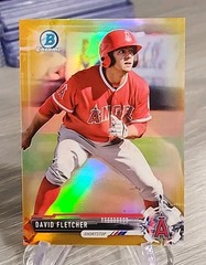 David Fletcher 2017 Bowman Chrome Mini Gold Refractor /50 #BCP113 Angels