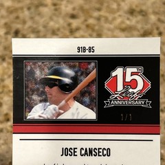 2025 Leaf 15th Anniversary Jose Canseco Super Prismatic Gold Proof 1/1
