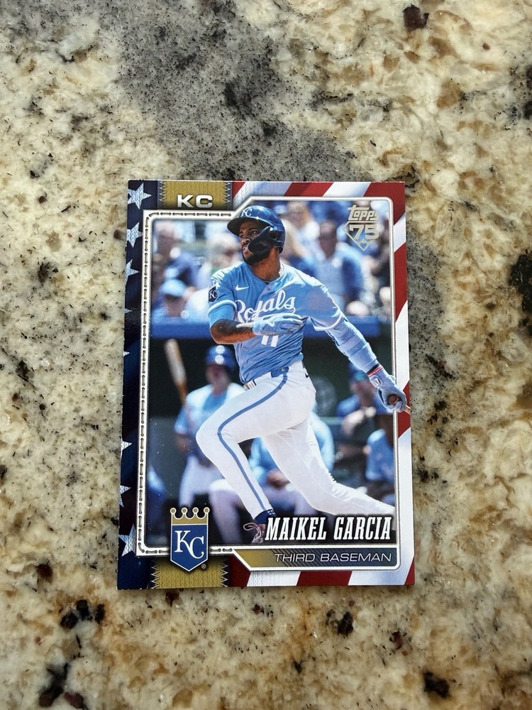 2026 Topps Series 2 – Maikel Garcia #527 Independence Day /76