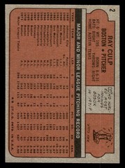 1972 Topps Baseball #2 Ray Culp NM/MT *e1